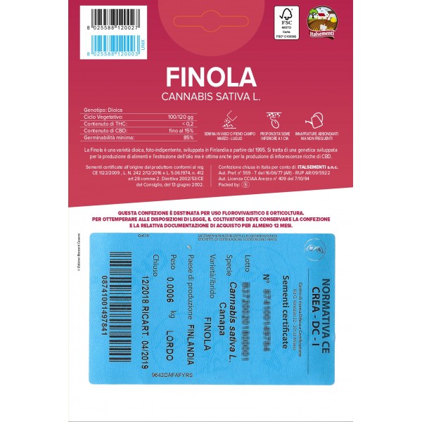 FINOLA - 50 Semi Certificati